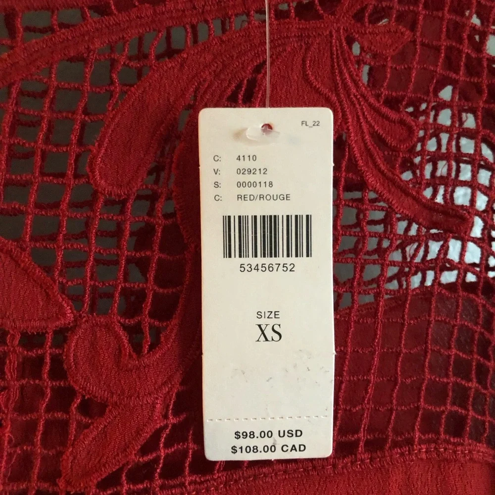 NWT Anthro Daniel Rainn Red Blouse - Picture 4 of 7